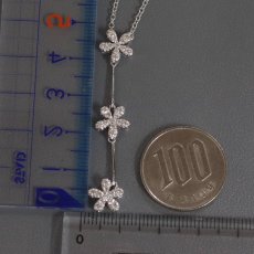 画像10: ヴァンドーム 18Kt(WG)ダイヤモンドネックレス D0.52 6.0g 花 (10)