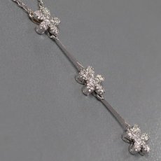 画像3: ヴァンドーム 18Kt(WG)ダイヤモンドネックレス D0.52 6.0g 花 (3)